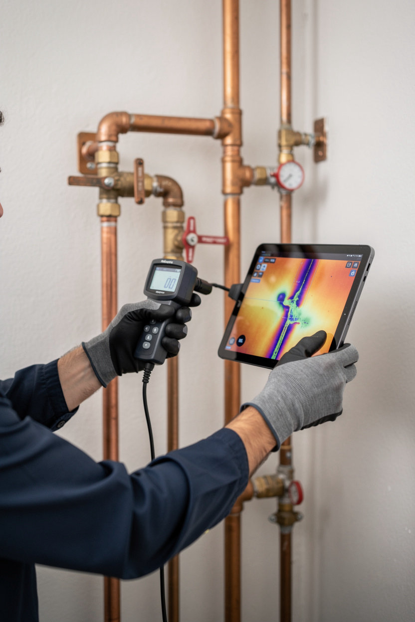 Quality Plumbing professional leak detection equipment in Denver home